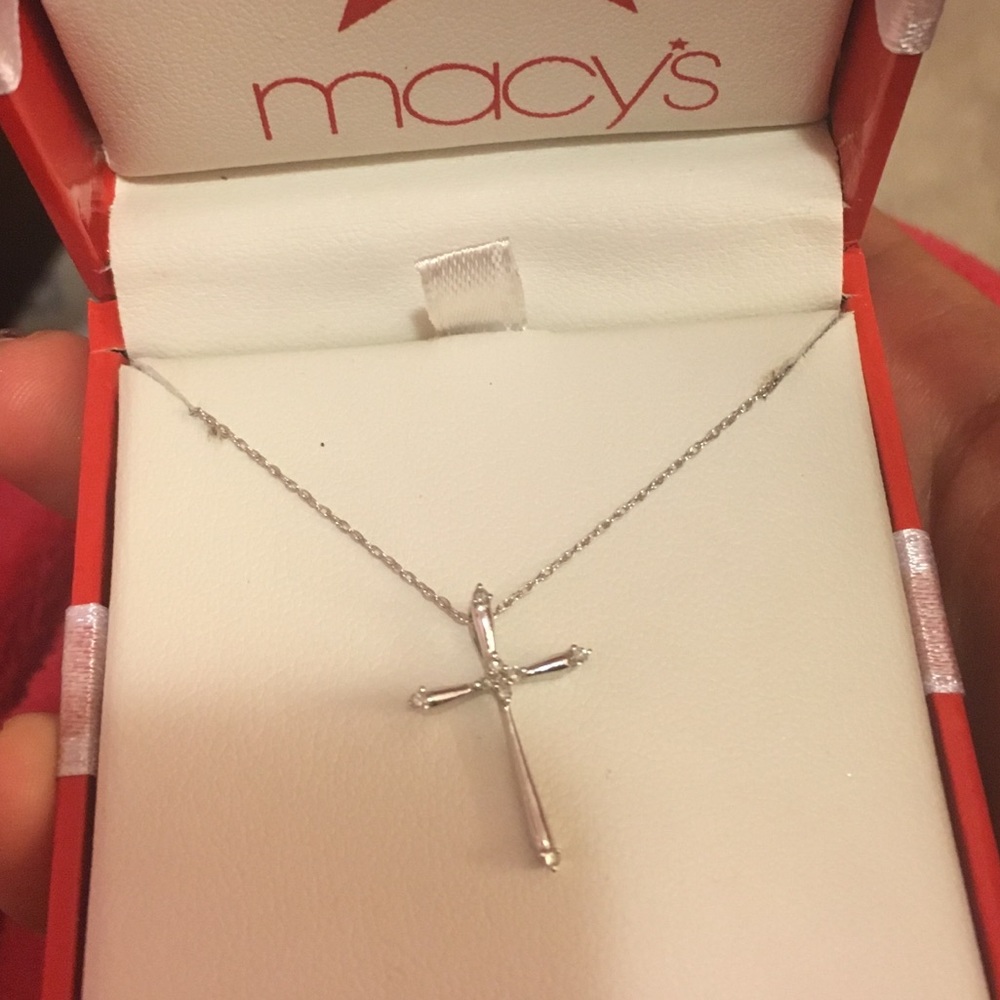White Gold Cross Necklace